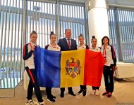 Посол Молдовы в Азербайджане встретился со спортсменками в рамках 37-го Чемпионата мира по художественной гимнастике (ФОТО)