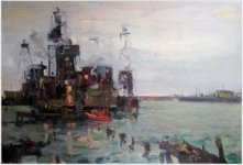 Нефть и нефтяники в живописи азербайджанских художников (ФОТО)