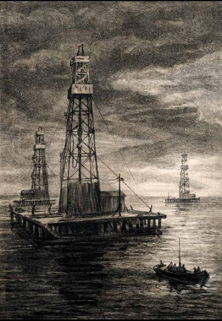 Нефть и нефтяники в живописи азербайджанских художников (ФОТО)