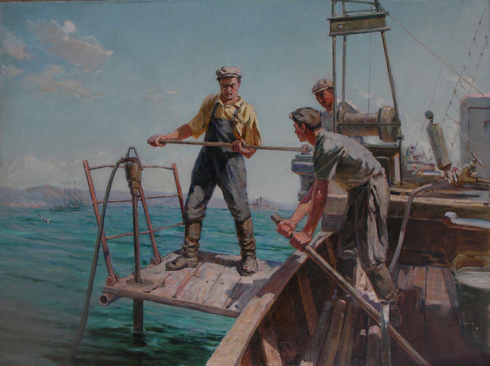 Нефть и нефтяники в живописи азербайджанских художников (ФОТО)