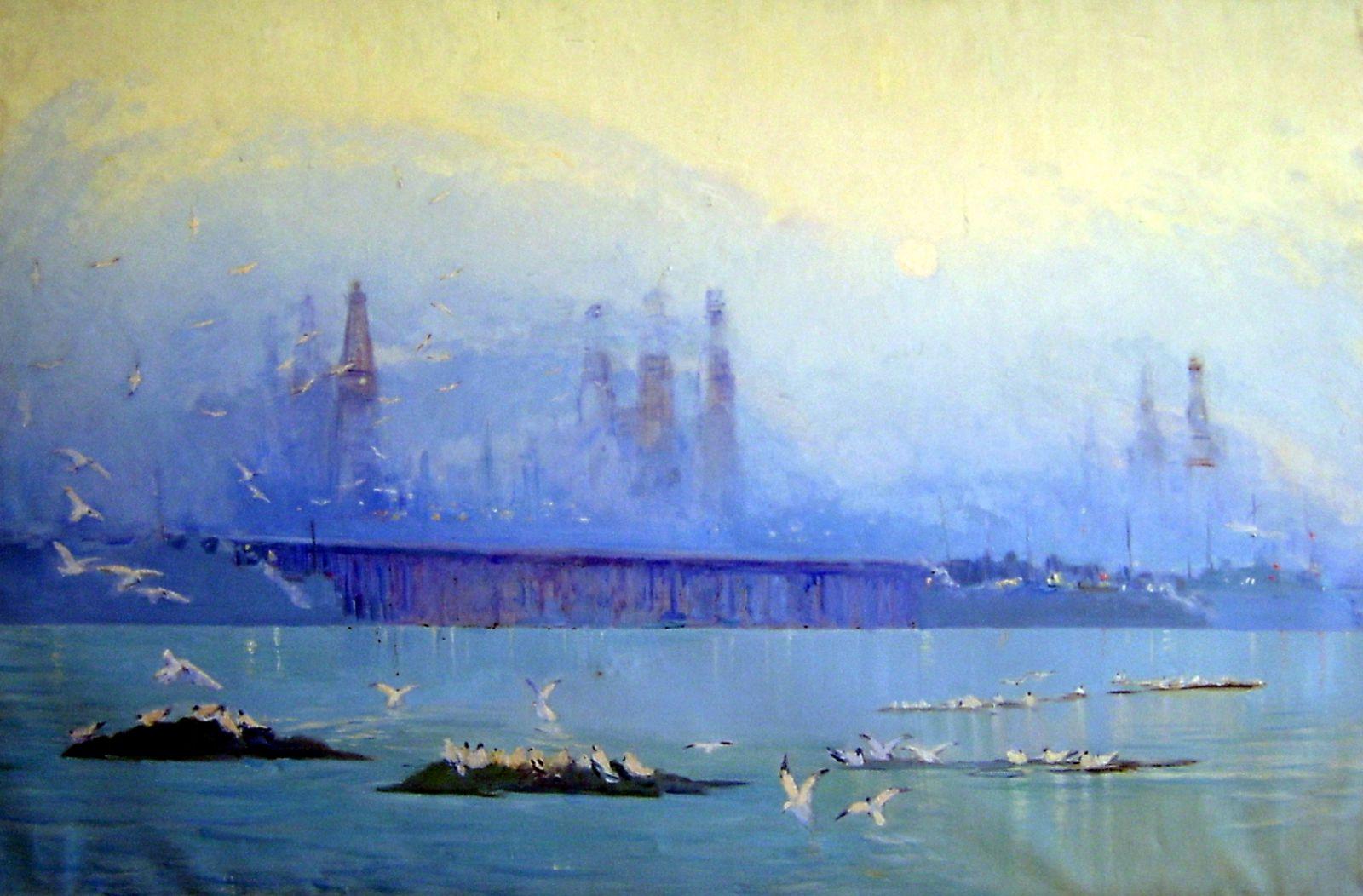 Нефть и нефтяники в живописи азербайджанских художников (ФОТО)