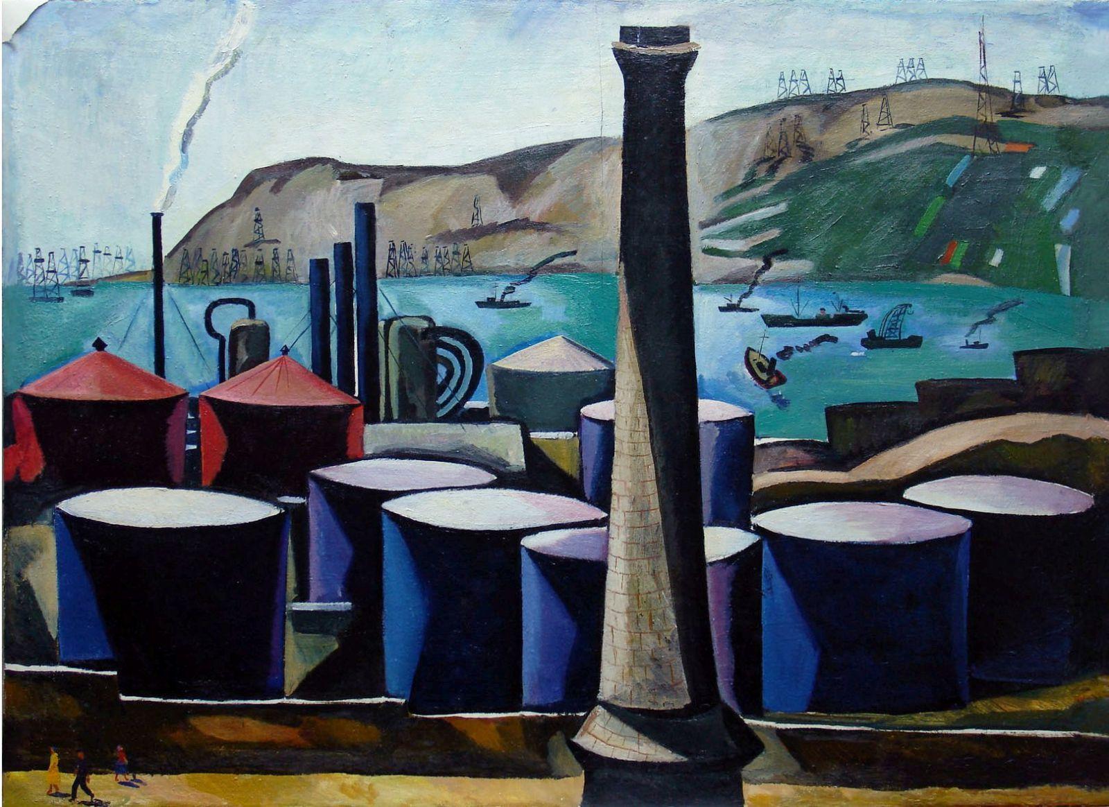 Нефть и нефтяники в живописи азербайджанских художников (ФОТО)