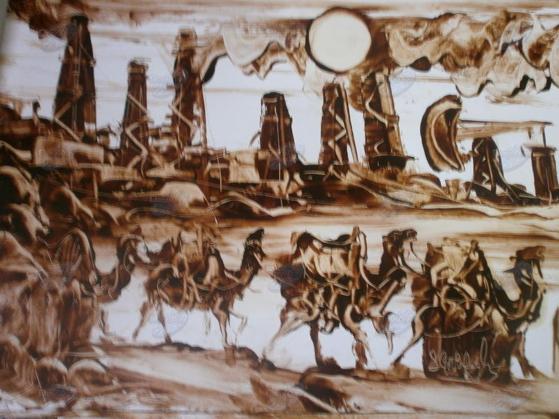 Нефть и нефтяники в живописи азербайджанских художников (ФОТО)