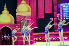 В Национальной арене гимнастики продолжаются соревнования команд в групповых упражнениях в рамках Чемпионата мира в Баку (ФОТО)