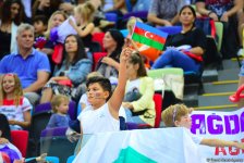 В Национальной арене гимнастики продолжаются соревнования команд в групповых упражнениях в рамках Чемпионата мира в Баку (ФОТО)