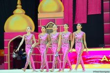 В Национальной арене гимнастики продолжаются соревнования команд в групповых упражнениях в рамках Чемпионата мира в Баку (ФОТО)