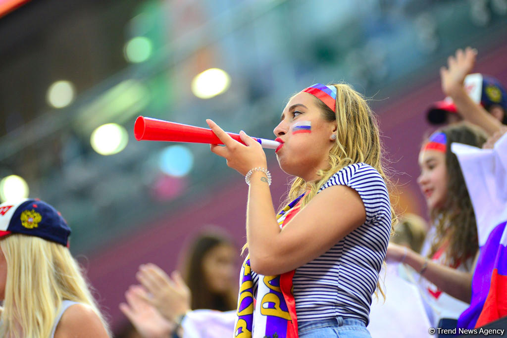 В Национальной арене гимнастики продолжаются соревнования команд в групповых упражнениях в рамках Чемпионата мира в Баку (ФОТО)