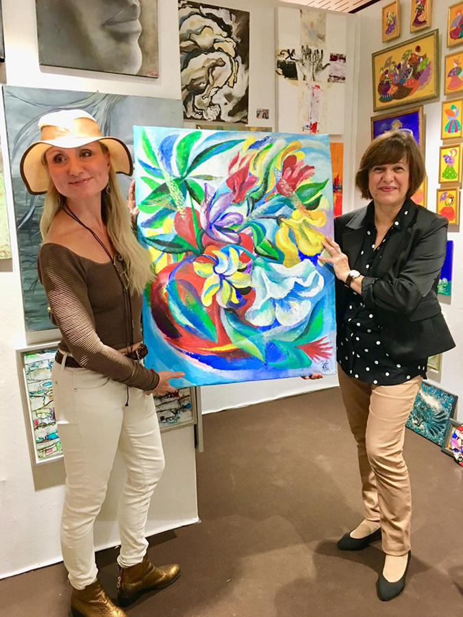 Азербайджанские художники представили свои работы в музейном комплексе Лувра (ФОТО)