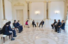 Президент Ильхам Алиев принял председателя Президиума Высшего народного собрания КНДР (ФОТО) (версия 2)