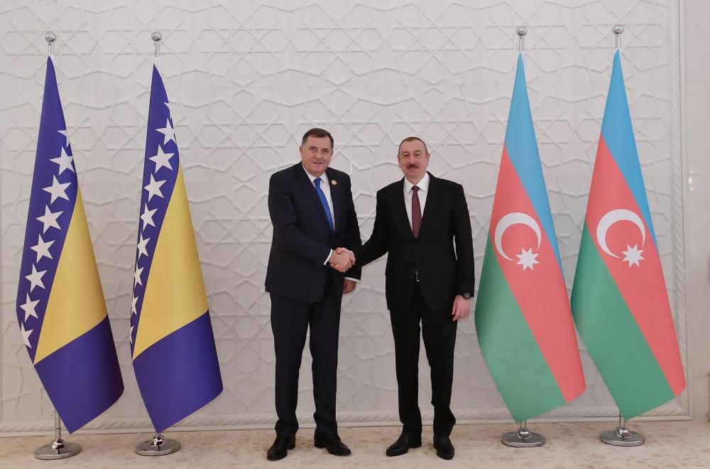 Президент Ильхам Алиев встретился в Баку с председателем Президиума Боснии и Герцеговины (ФОТО)