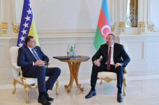 Президент Ильхам Алиев встретился в Баку с председателем Президиума Боснии и Герцеговины (ФОТО)
