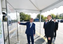 Президент Ильхам Алиев принял участие в церемонии сдачи в эксплуатацию автодороги в Агдаше (ФОТО)