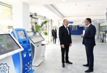 Президент Ильхам Алиев принял участие в открытии Центра обслуживания «Шебеке» в Агдашском районном телекоммуникационном узле (ФОТО) (версия 2)