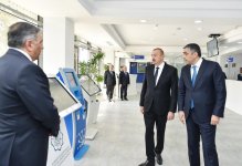 Президент Ильхам Алиев принял участие в открытии Центра обслуживания «Шебеке» в Агдашском районном телекоммуникационном узле (ФОТО) (версия 2)