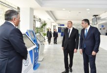 Президент Ильхам Алиев принял участие в открытии Центра обслуживания «Шебеке» в Агдашском районном телекоммуникационном узле (ФОТО) (версия 2)