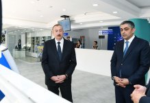 Президент Ильхам Алиев принял участие в открытии Центра обслуживания «Шебеке» в Агдашском районном телекоммуникационном узле (ФОТО) (версия 2)