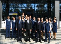 Президент Ильхам Алиев принял участие в открытии Центра обслуживания «Шебеке» в Агдашском районном телекоммуникационном узле (ФОТО) (версия 2)