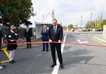 Президент Ильхам Алиев принял участие в открытии автодороги в Габале (ФОТО)