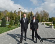 Президент Ильхам Алиев прибыл в Габалинский район (ФОТО)