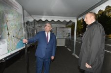 Президент Ильхам Алиев ознакомился с работами, проделанными после реконструкции на участке улицы Шафаята Мехтиева в Баку  (ФОТО)