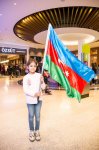 В торговом центре провели музыкальный парад с флагами Азербайджана (ВИДЕО, ФОТО)