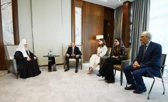 Президент Ильхам Алиев и Первая леди Мехрибан Алиева встретились с Патриархом Московским и всея Руси Кириллом (ФОТО)
