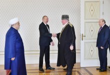 Президент Ильхам Алиев принял делегацию в составе группы мусульманских религиозных деятелей из северокавказских республик России (ФОТО)
