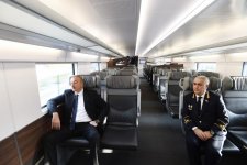 Президент Ильхам Алиев принял участие в открытии после реконструкции линии Сабунчи-Пиршаги Бакинской кольцевой железной дороги (ФОТО)