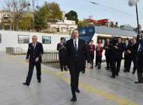 Президент Ильхам Алиев принял участие в открытии после реконструкции линии Сабунчи-Пиршаги Бакинской кольцевой железной дороги (ФОТО)