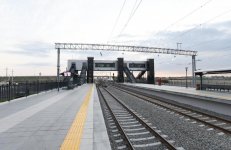 Президент Ильхам Алиев принял участие в открытии после реконструкции линии Сабунчи-Пиршаги Бакинской кольцевой железной дороги (ФОТО)