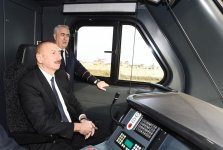 Президент Ильхам Алиев принял участие в открытии после реконструкции линии Сабунчи-Пиршаги Бакинской кольцевой железной дороги (ФОТО)