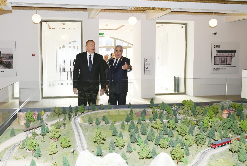 Президент Ильхам Алиев принял участие в открытии после реконструкции линии Сабунчи-Пиршаги Бакинской кольцевой железной дороги (ФОТО)