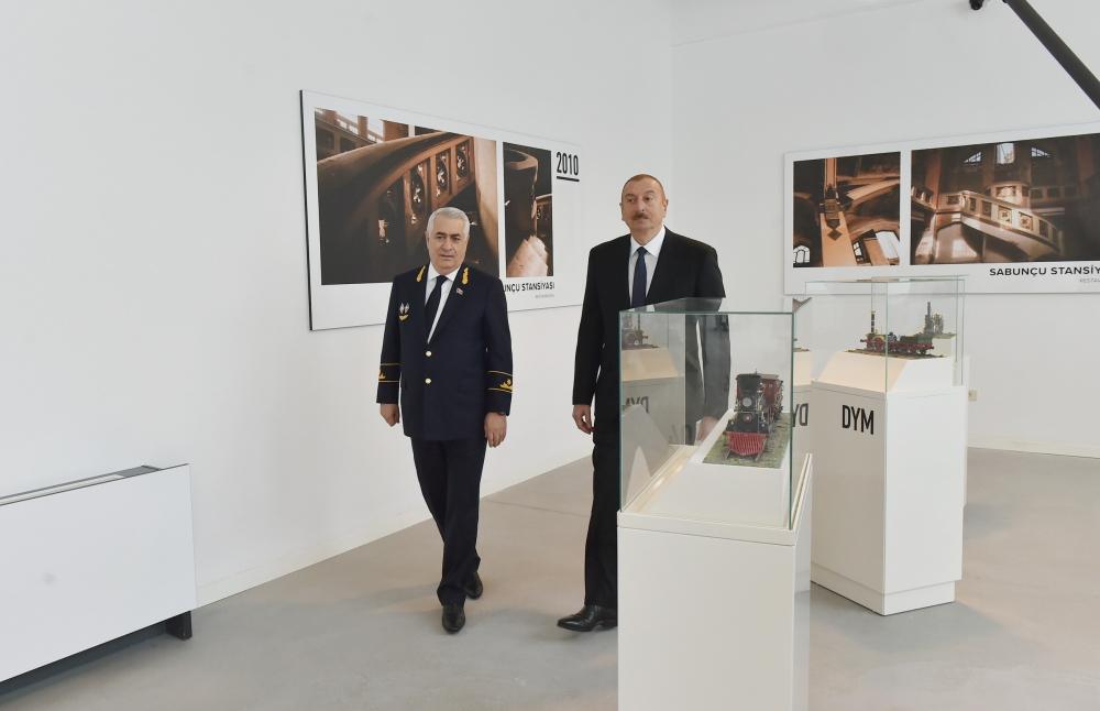 Президент Ильхам Алиев принял участие в открытии после реконструкции линии Сабунчи-Пиршаги Бакинской кольцевой железной дороги (ФОТО)