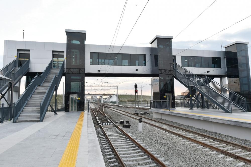 Президент Ильхам Алиев принял участие в открытии после реконструкции линии Сабунчи-Пиршаги Бакинской кольцевой железной дороги (ФОТО)