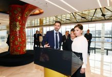 Первый вице-президент Мехрибан Алиева ознакомилась с Центром гимнастики в Олимпийском комплексе "Лужники" (ФОТО)