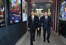 Президент Ильхам Алиев принял участие в открытии нового здания кинотеатра "Низами" в Сумгайыте (ФОТО)