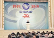 Президент Ильхам Алиев принял участие в мероприятии, посвященном 70-летию Сумгайыта (ФОТО)