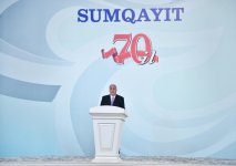 Президент Ильхам Алиев принял участие в мероприятии, посвященном 70-летию Сумгайыта (ФОТО)