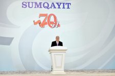 Президент Ильхам Алиев принял участие в мероприятии, посвященном 70-летию Сумгайыта (ФОТО)