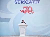 Президент Ильхам Алиев принял участие в мероприятии, посвященном 70-летию Сумгайыта (ФОТО)