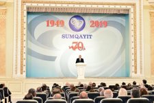 Президент Ильхам Алиев принял участие в мероприятии, посвященном 70-летию Сумгайыта (ФОТО)