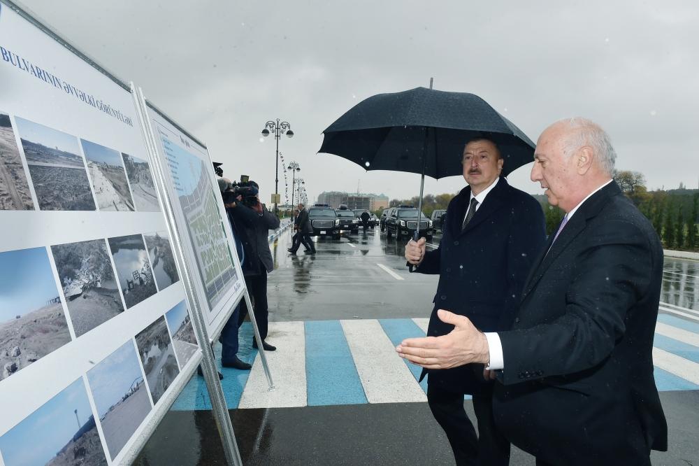 Президент Ильхам Алиев ознакомился с условиями, созданными в новопостроенной части комплекса Сумгайытского бульвара (ФОТО)