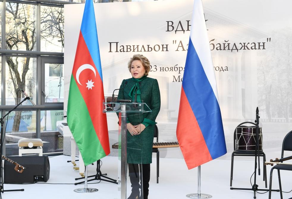 Первый вице-президент Мехрибан Алиева приняла участие в открытии реконструированного павильона "Азербайджан" на Выставке достижений народного хозяйства в Москве  (ФОТО)
