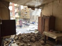 В центре Баку обрушилось двухэтажное здание (ФОТО)