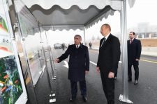 Президент Ильхам Алиев принял участие в открытии 101-117-километровой части магистральной автомобильной дороги Баку-Шамаха-Евлах (ФОТО)