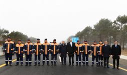 Президент Ильхам Алиев принял участие в открытии 101-117-километровой части магистральной автомобильной дороги Баку-Шамаха-Евлах (ФОТО)