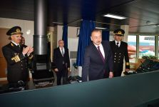 Президент Ильхам Алиев принял участие в сдаче в эксплуатацию первого танкера, построенного на Бакинском судостроительном заводе (ФОТО)