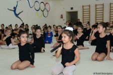 Члены национальной сборной Азербайджана по художественной гимнастике встретились с юными спортсменками (ФОТО)