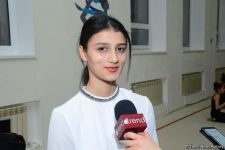 Члены национальной сборной Азербайджана по художественной гимнастике встретились с юными спортсменками (ФОТО)
