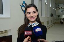 Члены национальной сборной Азербайджана по художественной гимнастике встретились с юными спортсменками (ФОТО)